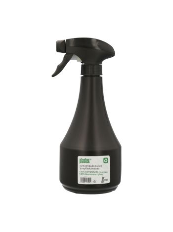 FLACON VAPORISATEUR 0,65 L NOIR ÉCOLOGIQUE - FABRIQUÉ À PARTIR DE PLASTIQUE RECYCLÉ