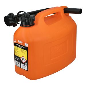Jerricane professionnel 5L avec bec verseur flexible - orange